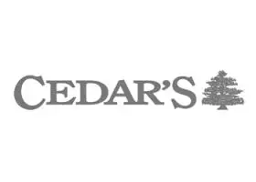 Cedar's brand logo with cedar tree icon